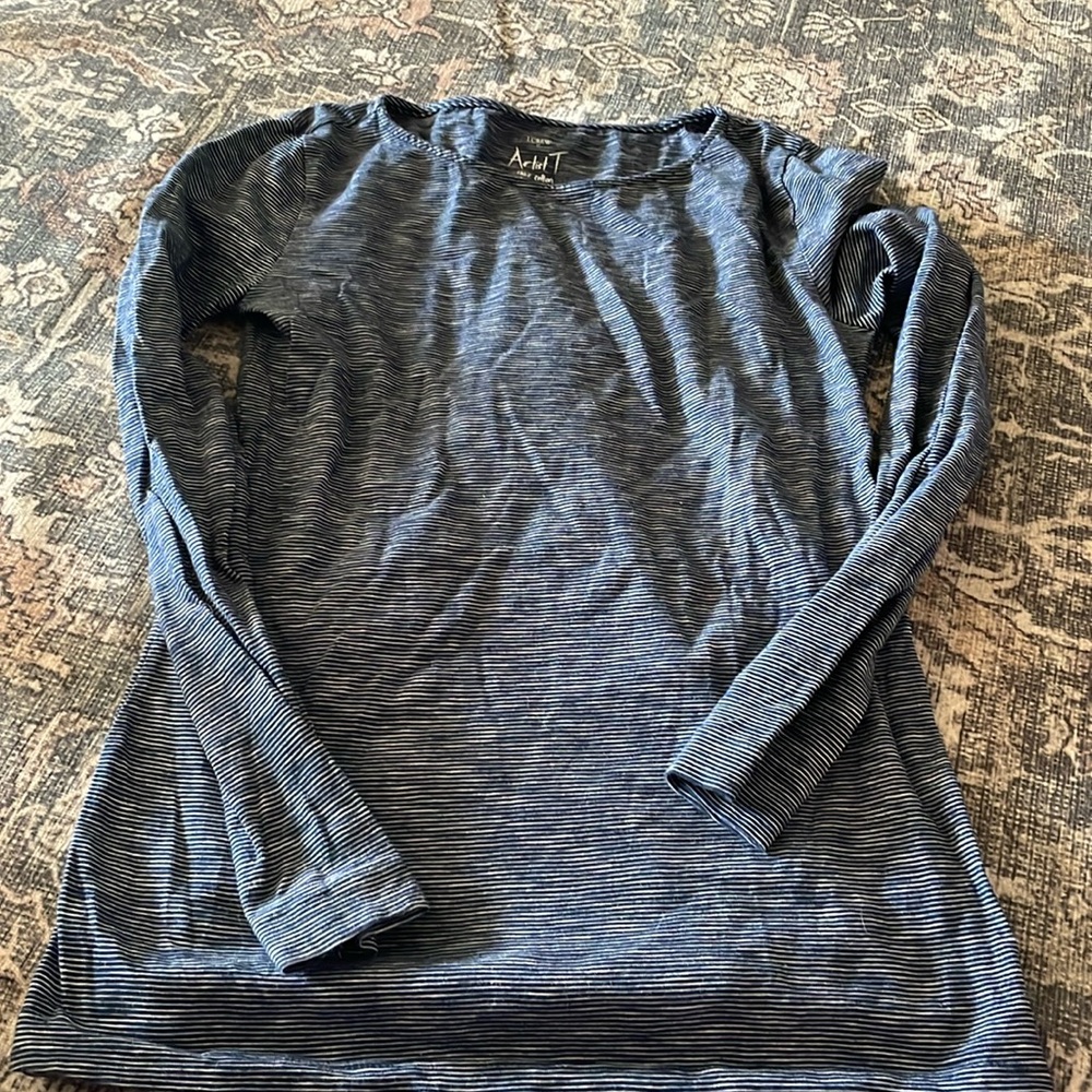 JCrew Stripe Long Artist Tee Shirt